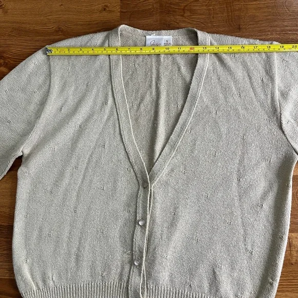 Vintage Jaclyn Smith knit cardigan grandma sweater small grannycore cottagecore - Picture 7 of 10